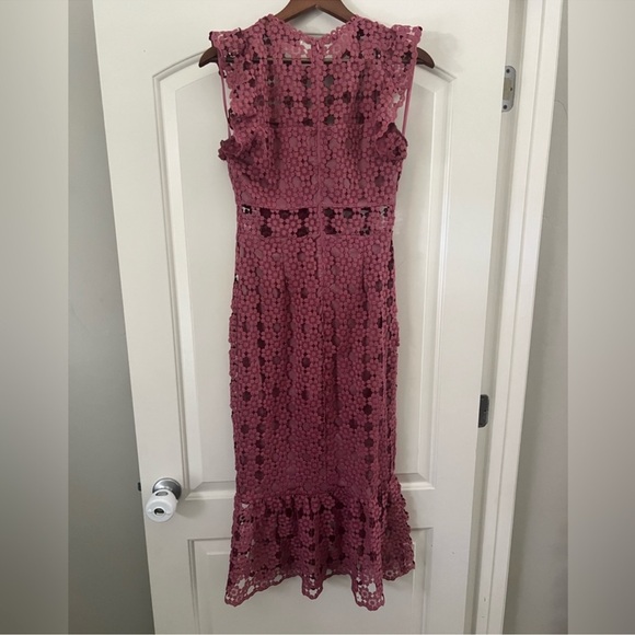 Petal & Pup Mauve Lace Midi Dress - Picture 5 of 5